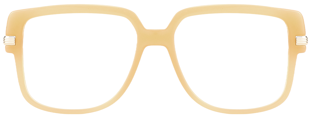Try on glasses: Square Prescription Glasses 35015 Cream