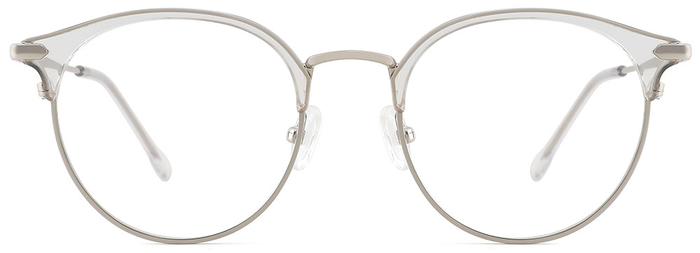 Round Prescription Glasses 35021 White from Cheapglasses123.com