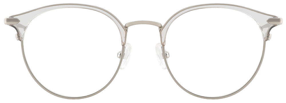 Try on glasses: Round Prescription Glasses 35021 White