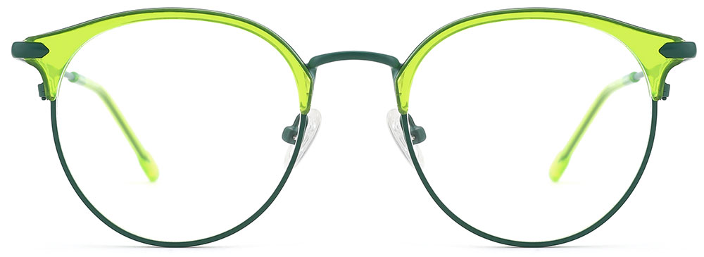 Round Prescription Glasses 35021 Green from Cheapglasses123.com