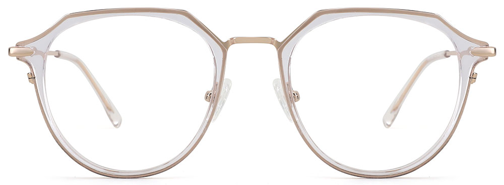 Cheap Prescription Glasses 35023 Clear Gold from Cheapglasses123.com