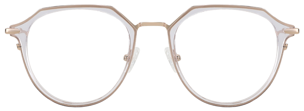 Try on glasses: Prescription Glasses 35023 Clear Gold