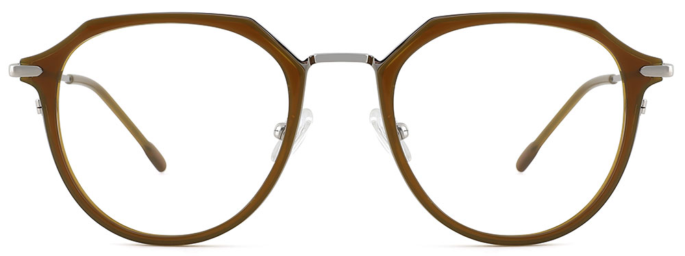 Cheap Prescription Glasses 35023 Brown Silver from Cheapglasses123.com