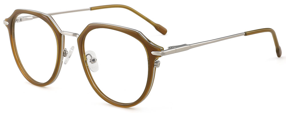 Cheapglasses123.com Prescription Glasses 35023 Brown Silver