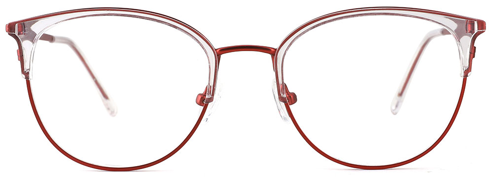 Cheap Prescription Glasses 35025 Red Clear from Cheapglasses123.com