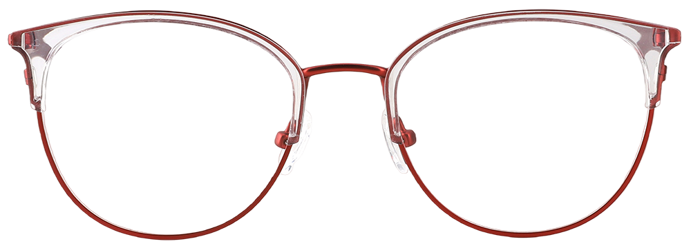 Try on glasses: Prescription Glasses 35025 Red Clear
