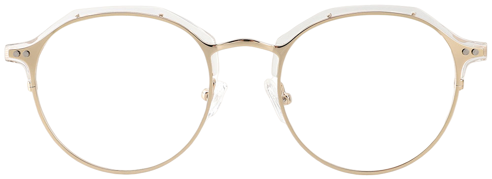 Try on glasses: Round Prescription Glasses 35027 Clear