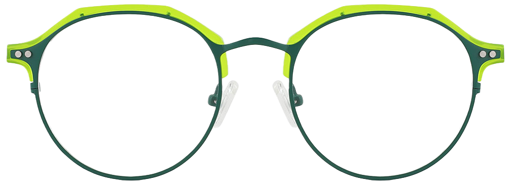 Try on glasses: Round Prescription Glasses 35027 Green