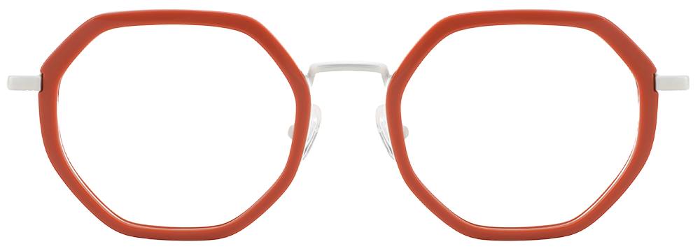 Try on glasses: Prescription Glasses 35028 Orange White