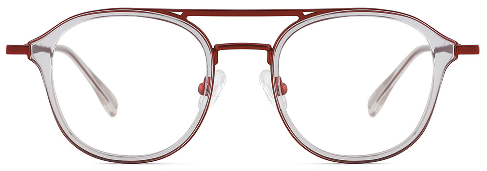 Aviator Prescription Glasses 35031 Clear Red from CheapGlasses123.com