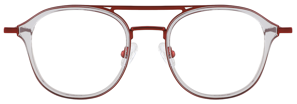 Try on glasses: Aviator Prescription Glasses 35031 Clear Red