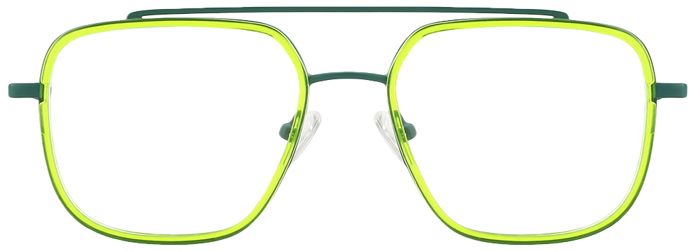 Try on glasses: Aviator Prescription Glasses 35032 Green