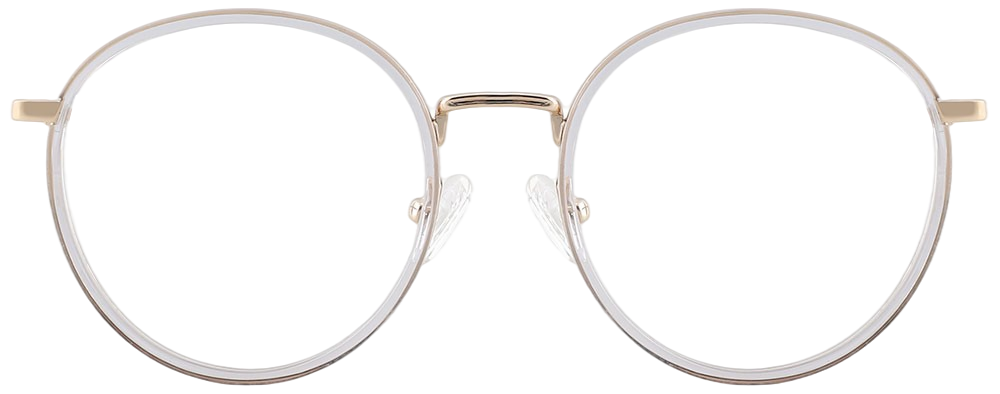 Try on glasses: Round Prescription Glasses 35033 Clear