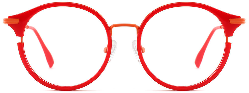 Round Prescription Glasses 35034 Red from CheapGlasses123.com
