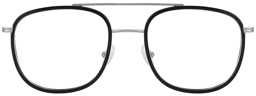 Try on Aviator Prescription Glasses 35036 Black Grey