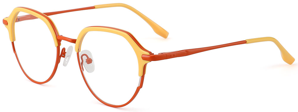 Prescription Glasses 35037 Yellow Red