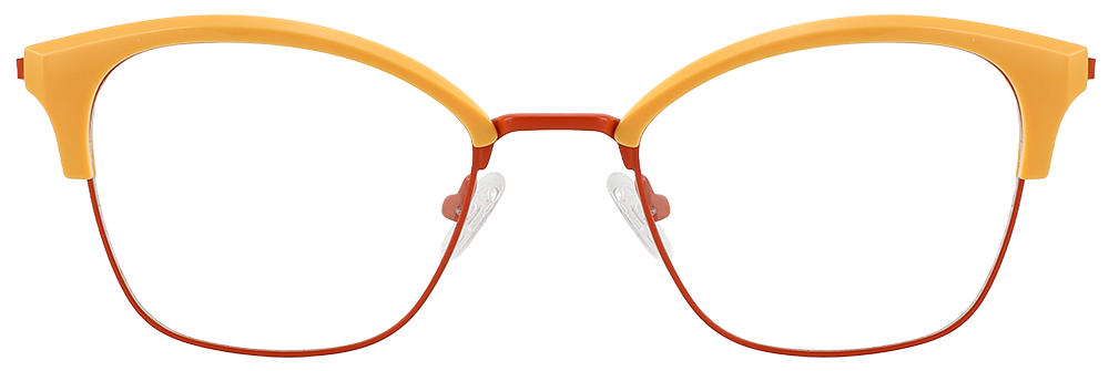 Try on glasses: Cat Eye Prescription Glasses 35039 Yellow