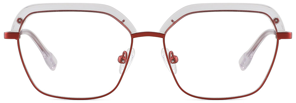 Cheap Prescription Glasses 35040 Red Clear from cheapglasses123.com