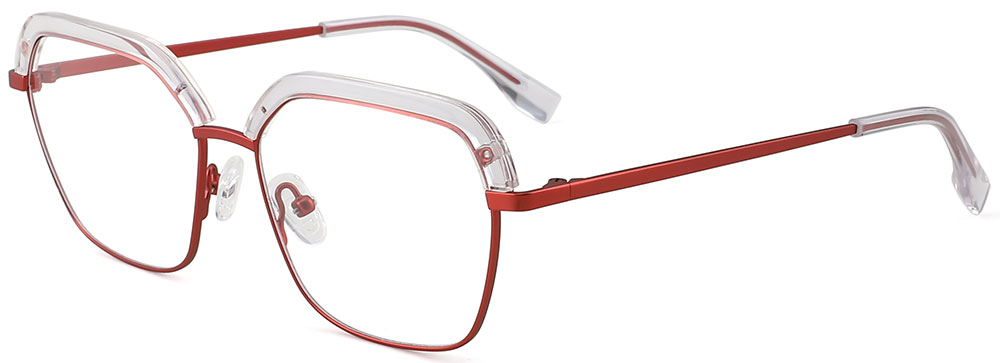 Cheapglasses123.com Prescription Glasses 35040 Red Clear
