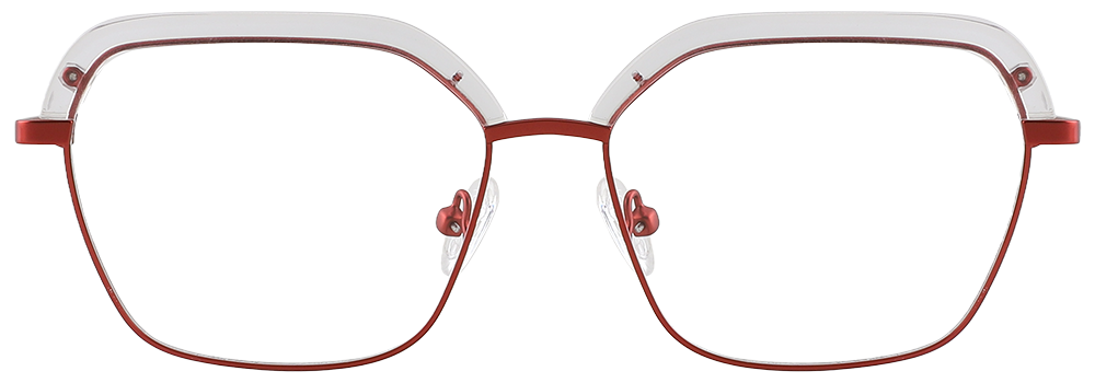 Try on glasses: Prescription Glasses 35040 Red Clear