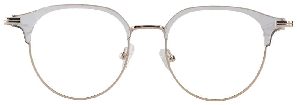 Try on glasses: Prescription Glasses 35044 Gold Clear