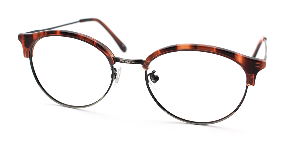 Titanium Prescription Glasses 26036 Gold Brown