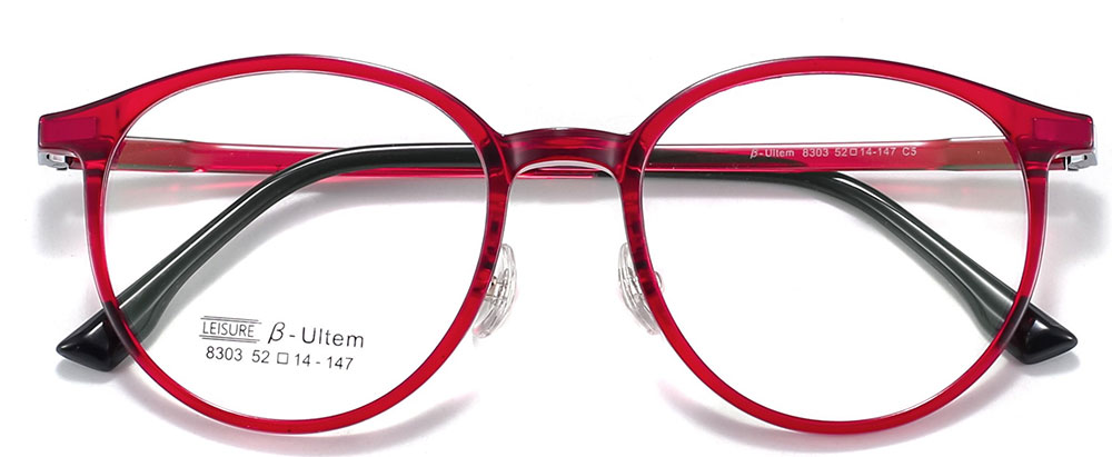 Magnetic Clip-On Sunglasses 8303 Red