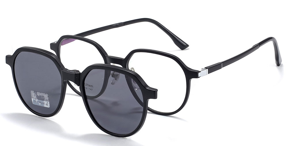 Magnetic Clip-On Sunglasses 8305 Black 