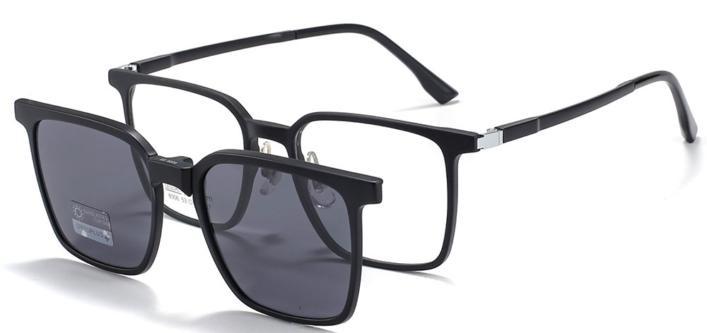 Magnetic Clip-On Sunglasses 8306 Black