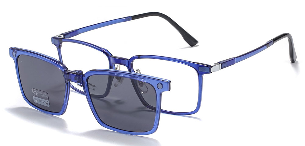 S9307 Clip On Prescription Sunglasses Blue