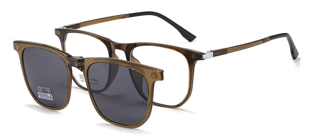 Magnetic Clip-On Sunglasses 8310 Brown