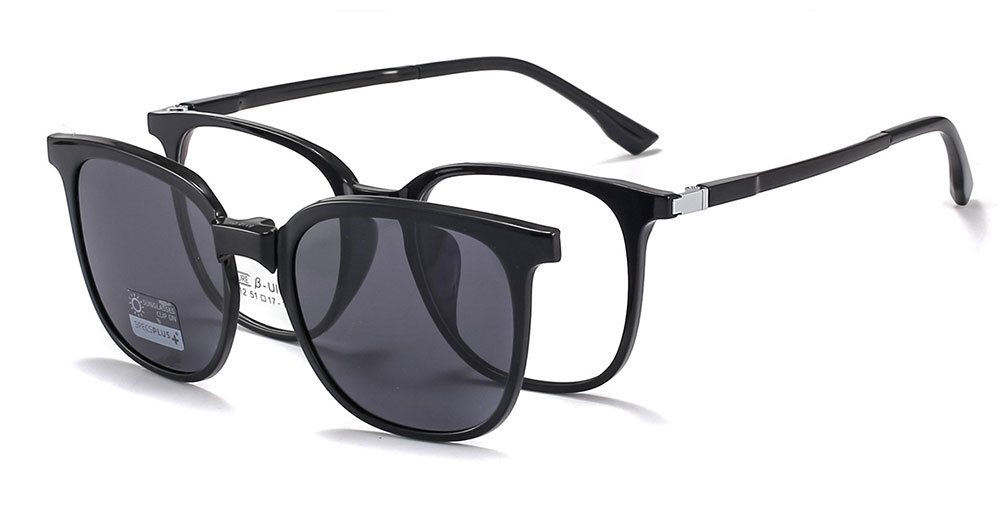 Magnetic Clip-On Sunglasses 8312 Black