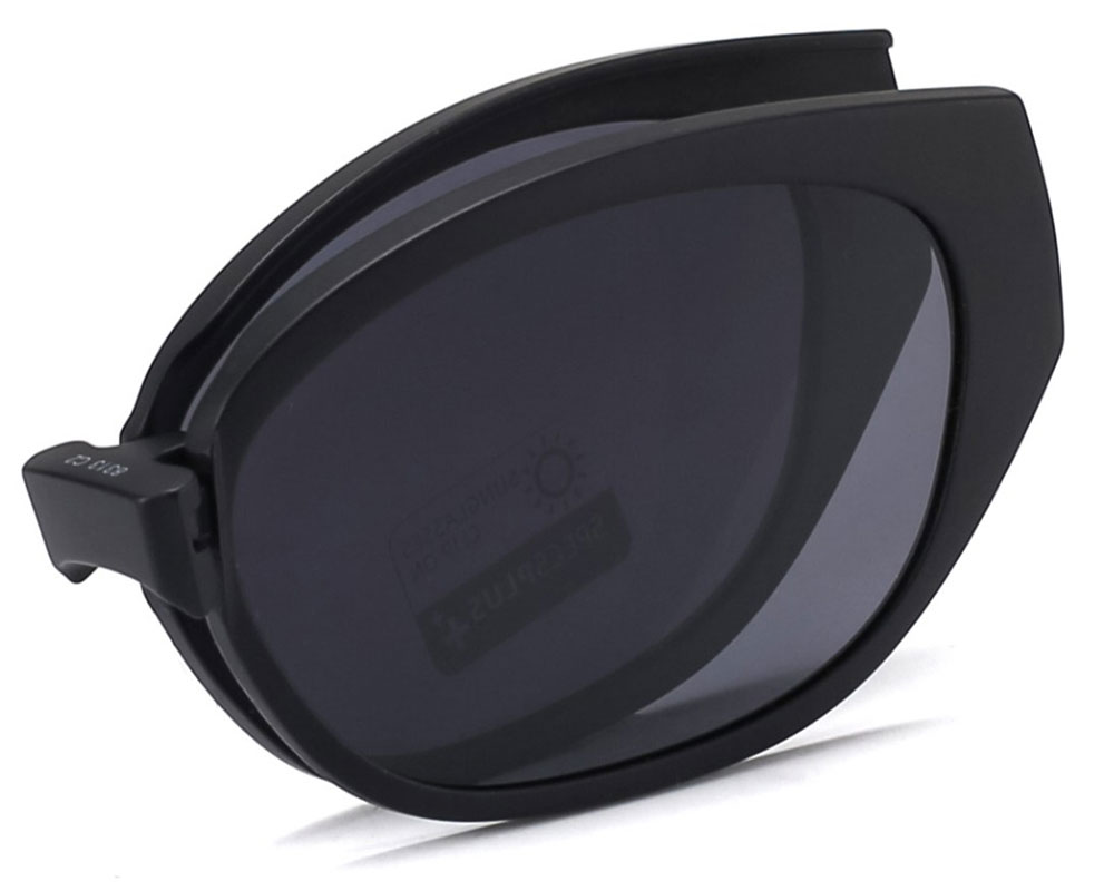 Magnetic Clip-On Sunglasses 8313 Brown Clear