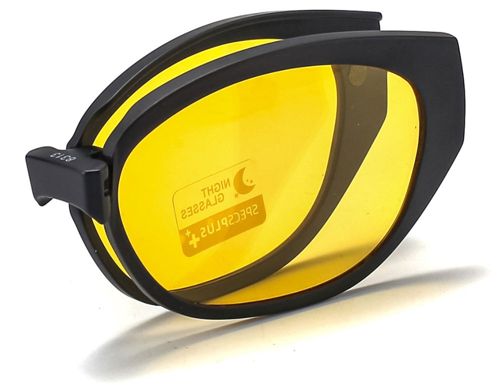 Magnetic Clip-On Sunglasses 8313 Brown Clear