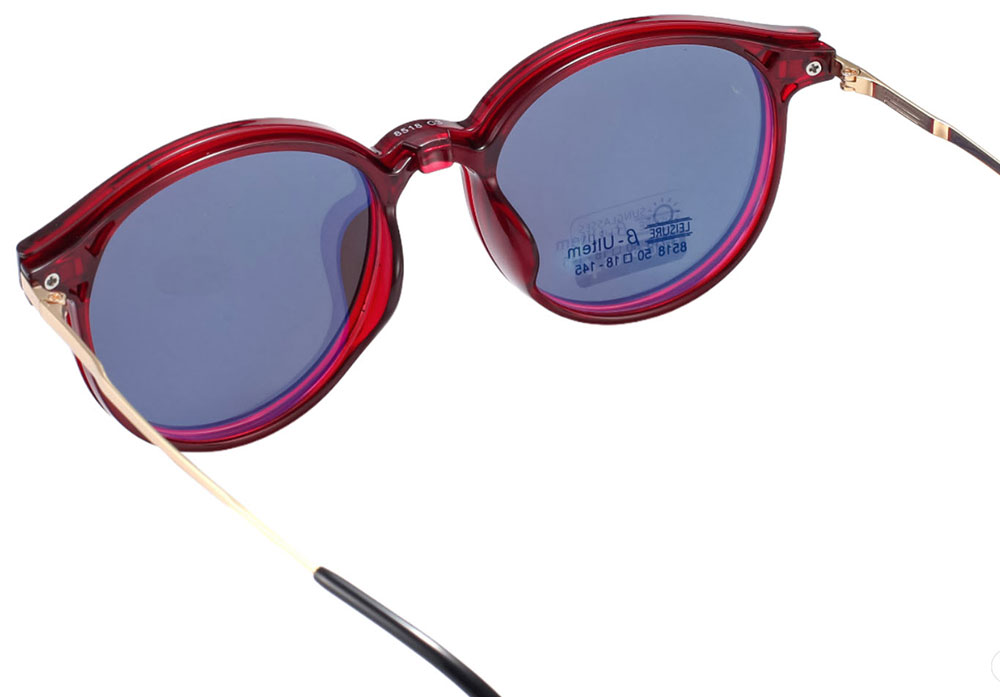 Magnetic Clip-On Sunglasses 8518 Red