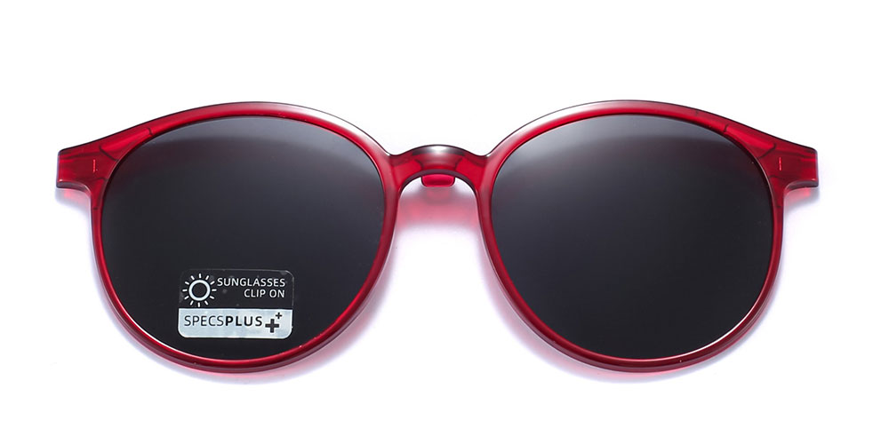 Magnetic Clip-On Sunglasses 8518 Red