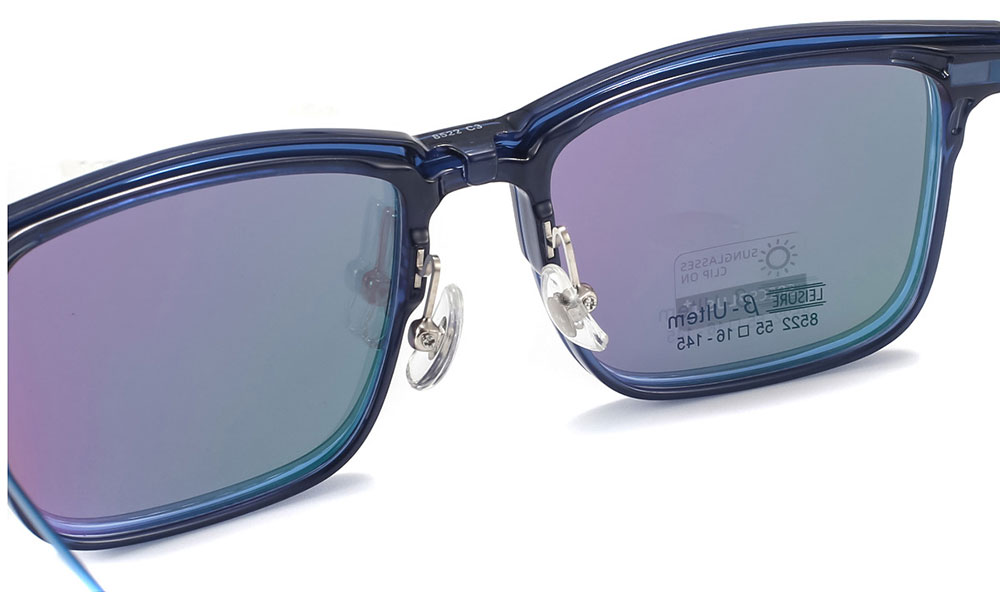 Magnetic Clip-On Sunglasses 8522 Blue