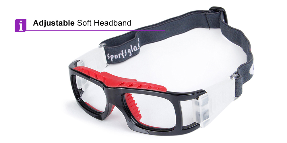 SP0853 Black Red Prescription Sports Goggles