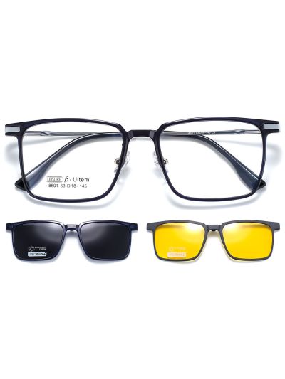 Magnetic Clip-On Sunglasses 8501 Black