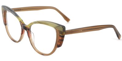 Cat Eye Prescription Glasses 21116 Brown
