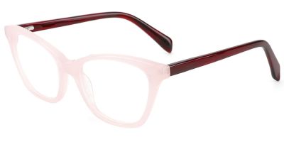 Cat Eye Prescription Glasses 21173 Pink Red