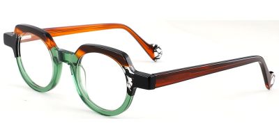 Prescription Glasses 21210 Green Brown