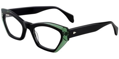 Cat Eye Prescription Glasses 21213 Black Green