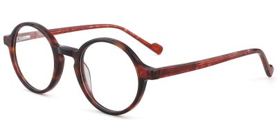 Round Prescription Glasses 21222 Tortoise