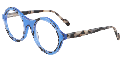 Round Prescription Glasses 21244 Blue
