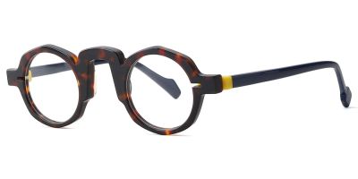 Round Prescription Glasses 21249 Tortoise