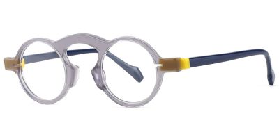 Round Prescription Glasses 21250 Gray