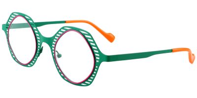 Round Prescription Glasses 23221 Yellow Green