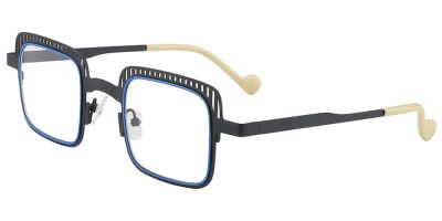 Square Prescription Glasses 23223 Black Blue