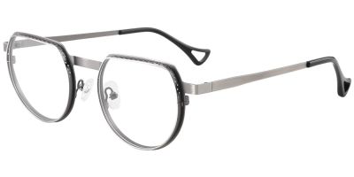  Geometric Prescription Glasses 23230 Gray